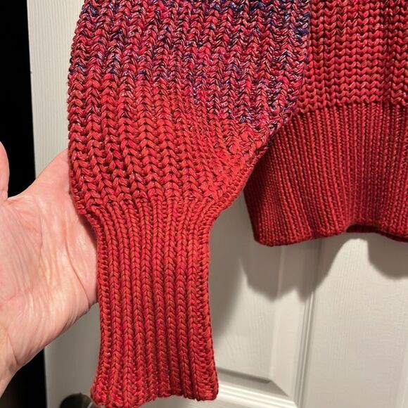 Cotton by Autumn Cashmere turtleneck cable sweater size XS. - Picture 2 of 7